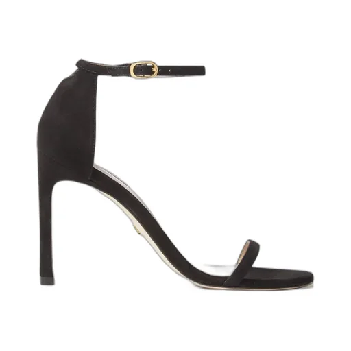 High-Heeled Sandals With Single-Loop Straps