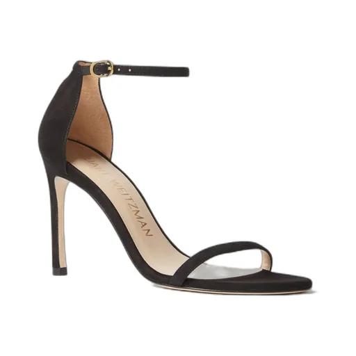 High-Heeled Sandals With Single-Loop Straps