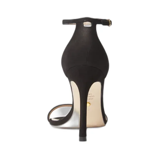 High-Heeled Sandals With Single-Loop Straps