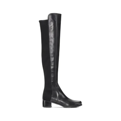 Panelled Almond Toe Boots