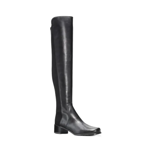 Panelled Almond Toe Boots