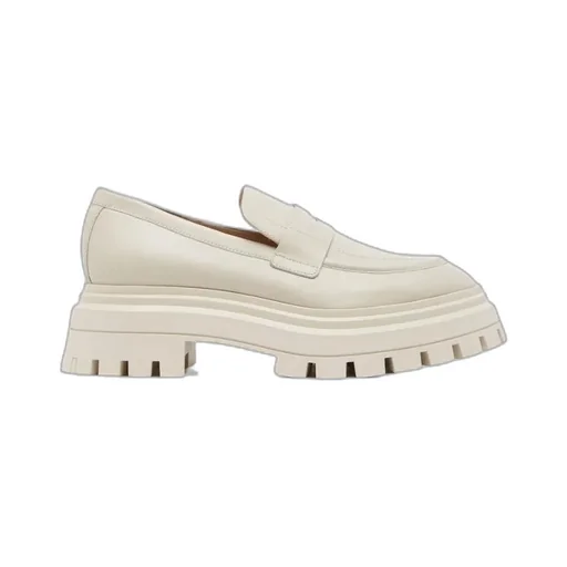 Almond-Toe Leather Loafers