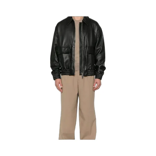 Lapel Leather Jacket