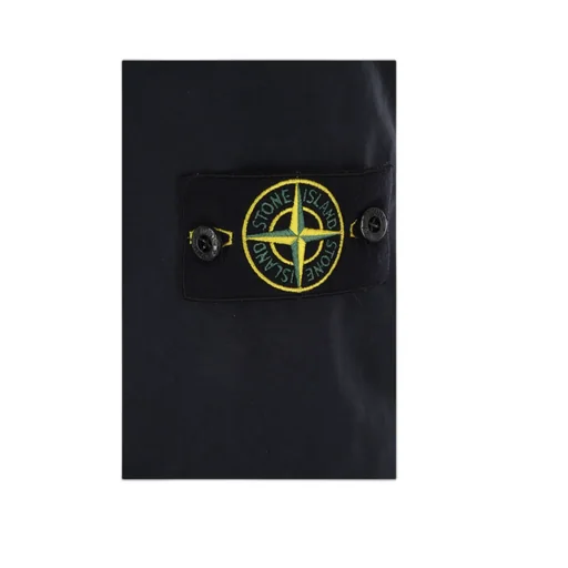 Compass-Patch Long-Sleeved Button-Up Coat