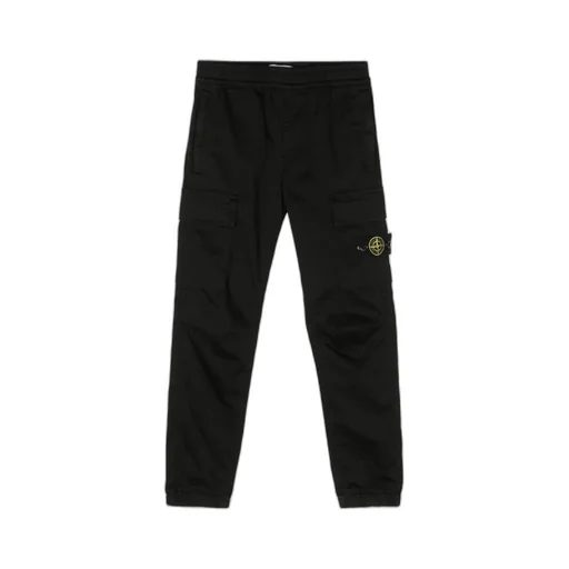 Compass-Motif Elastic Waist Trousers