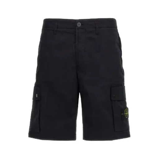 Compass-Badge Knee-Length Cargo Shorts