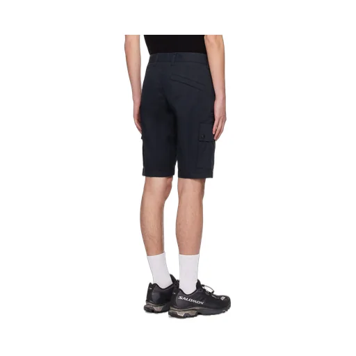Compass-Badge Knee-Length Cargo Shorts