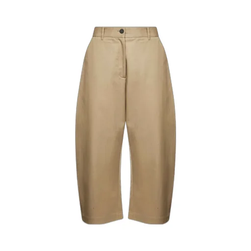 Curved-Leg Cropped Pants