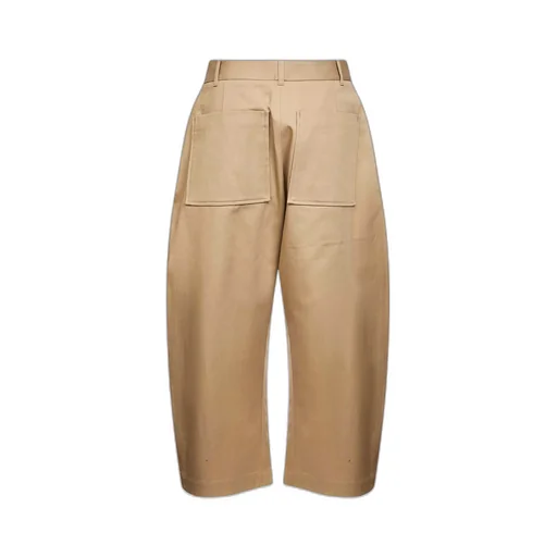 Curved-Leg Cropped Pants