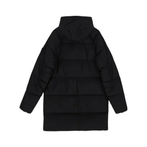 Compass-Motif Long-Sleeved Padded Coat