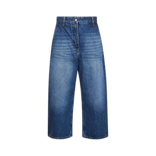 Logo Patch Curved Leg Jeans