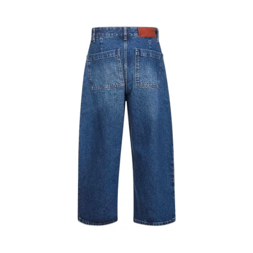 Logo Patch Curved Leg Jeans