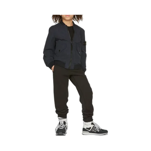 Logo Patch Zip-Up Bomber Jacket