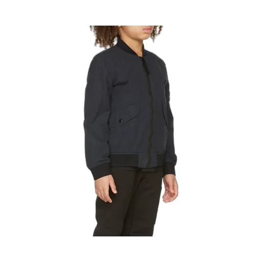 Logo Patch Zip-Up Bomber Jacket
