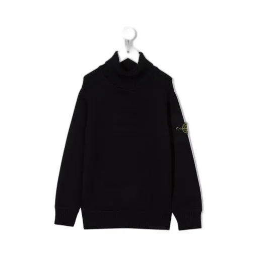 Logo Patch Roll-Neck Knitted Jumper