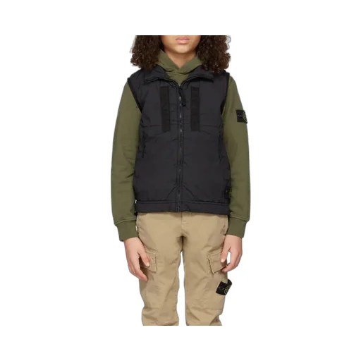 Logo Patch Zipped Gilet Jacket