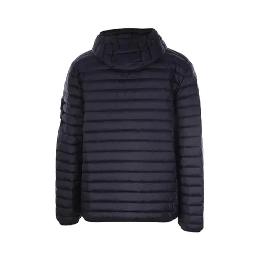 Logo Patch Lightweight Hooded Down Jacket