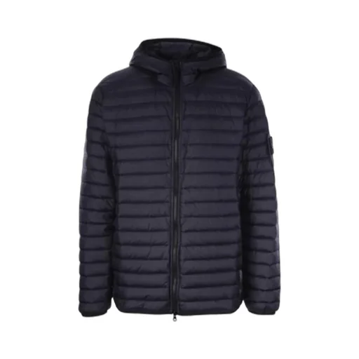 Logo Patch Lightweight Hooded Down Jacket