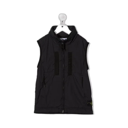 Logo Patch Zipped Gilet Jacket