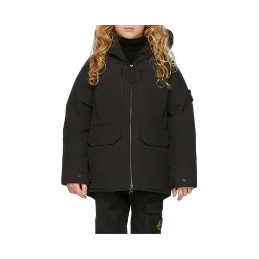 Logo Patch Hooded Jacket