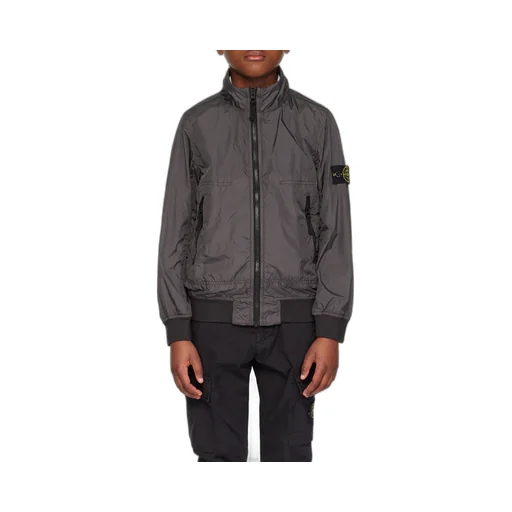 Junior Compass-Badge Zipped Bomber Jacket