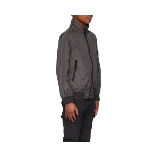 Junior Compass-Badge Zipped Bomber Jacket