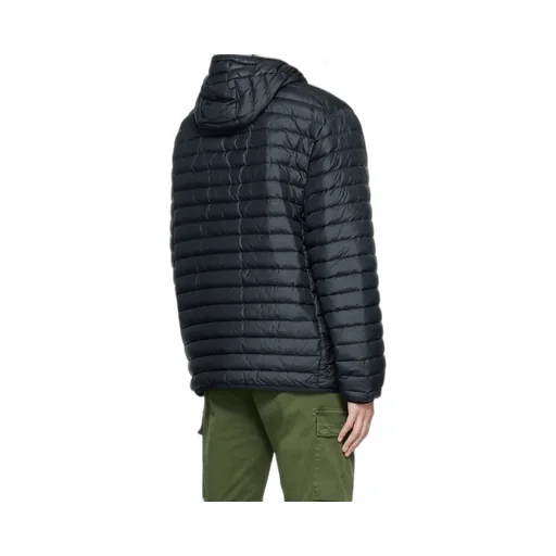 Logo Patch Lightweight Hooded Down Jacket