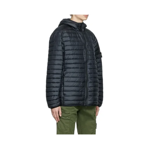 Logo Patch Lightweight Hooded Down Jacket