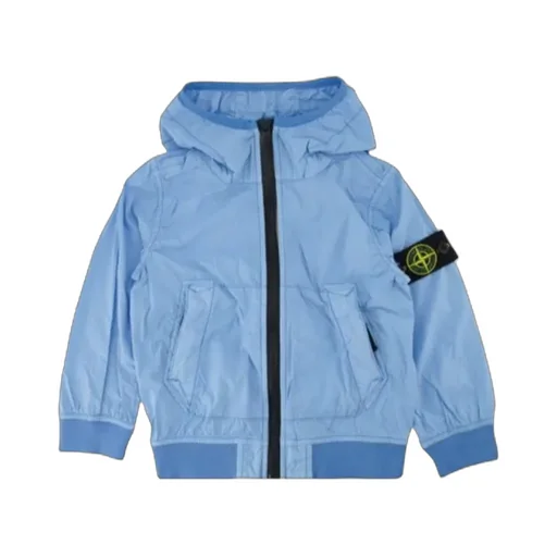 Logo Patch Hooded Rain Jacket