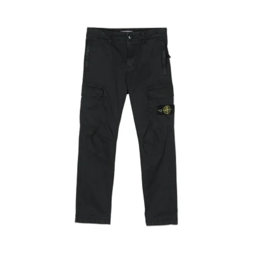 Compass-Patch Straight-Leg Cargo Trousers