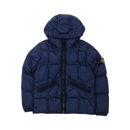 Zipped Hooded Down Jacket