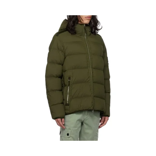 Compass Patch Zip-Up Puffer Jacket