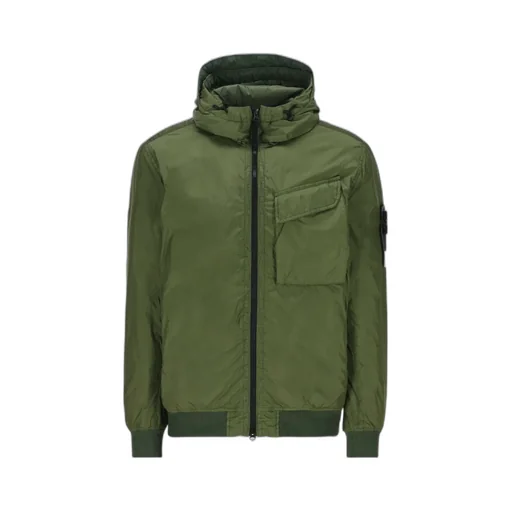 Logo-Patch Zip-Fastening Jacket