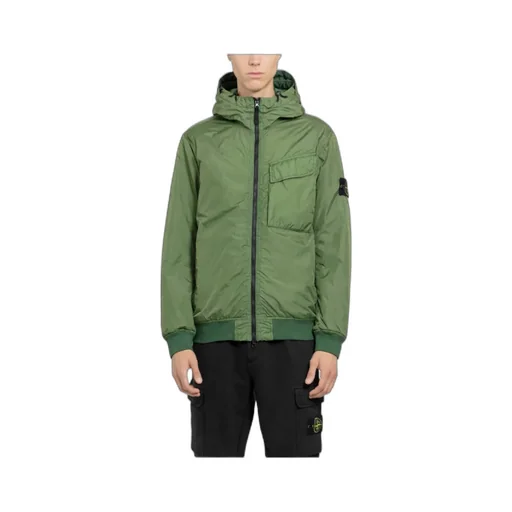 Logo-Patch Zip-Fastening Jacket