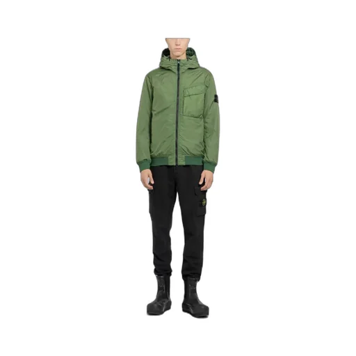 Logo-Patch Zip-Fastening Jacket