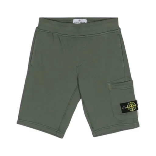 Compass-Badge Elasticated Waistband Shorts