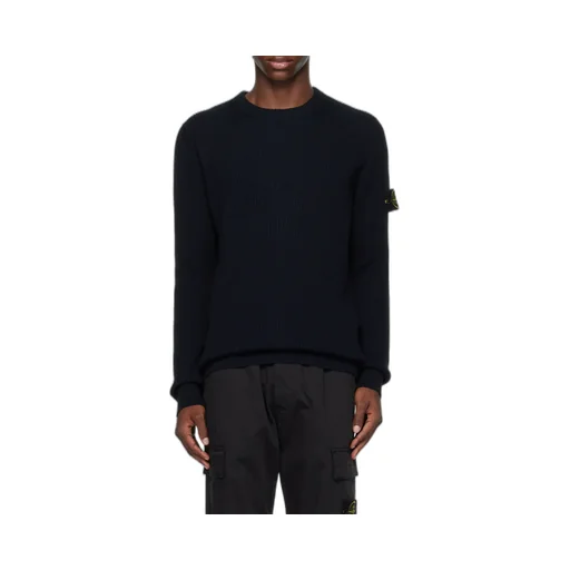Logo Patch Crewneck Knitted Jumper