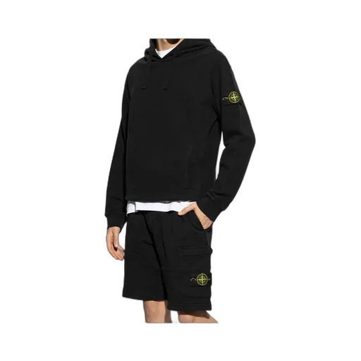 Logo Patch Drawstring Hoodie