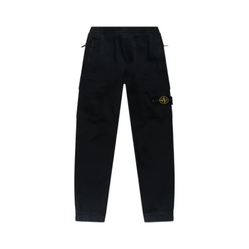 Compass-Motif Elastic Waist Trousers