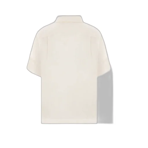 Greetings Appliqué-Lettering Shirt