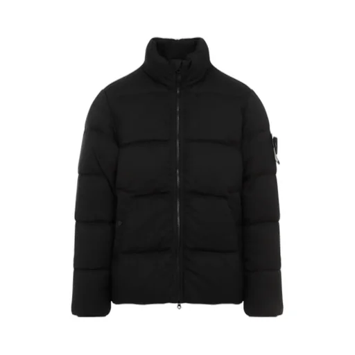 Logo Patch Zipped Padded Jacket