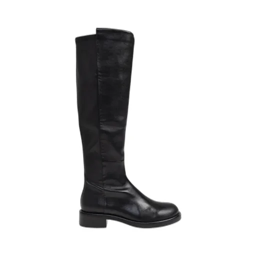 Round-Toe Knee-High Boots