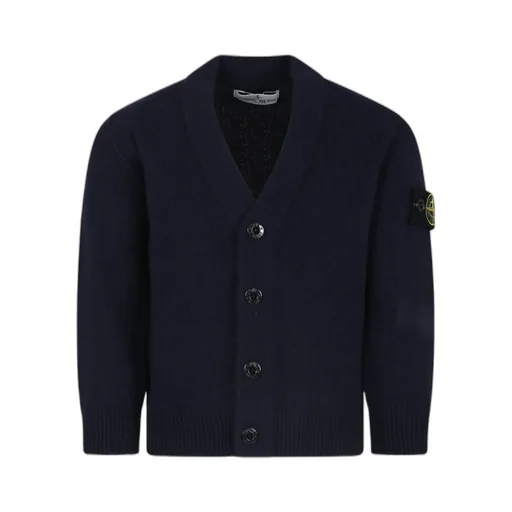 Compass Badge V-Neck Knitted Cardigan