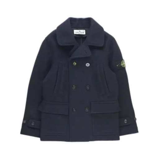 Logo-Patch Double Breasted Coat