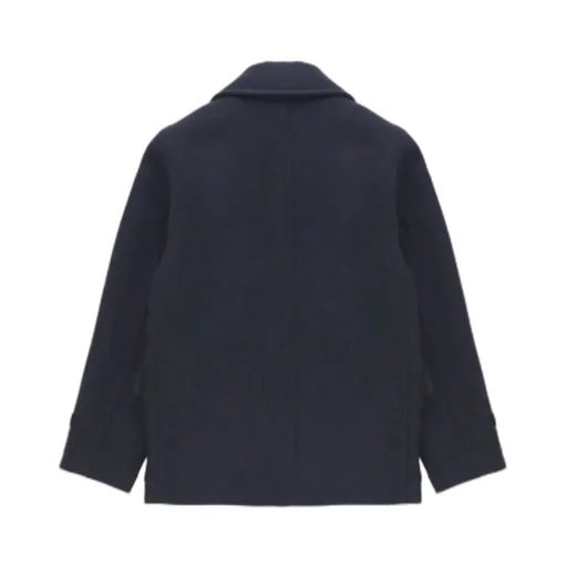 Logo-Patch Double Breasted Coat