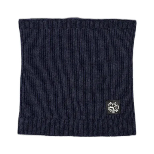 Logo-Patch Ribbed Scarf