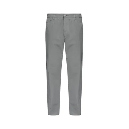 Compass-Motif Ripstop Straight Trousers