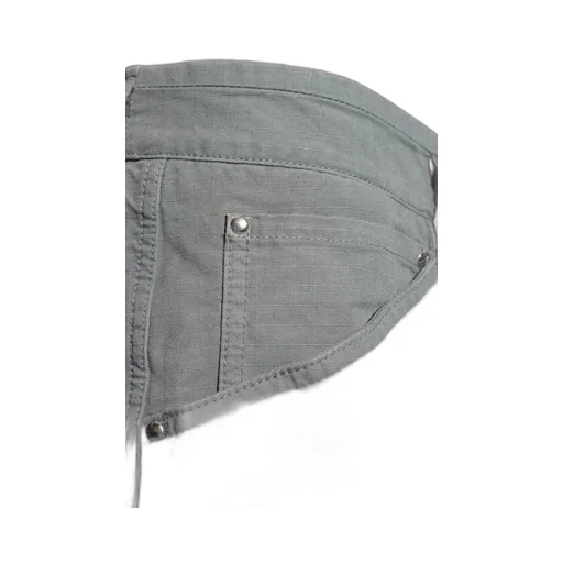 Compass-Motif Ripstop Straight Trousers