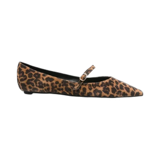 Pointed-Toe Mary Jane Flats