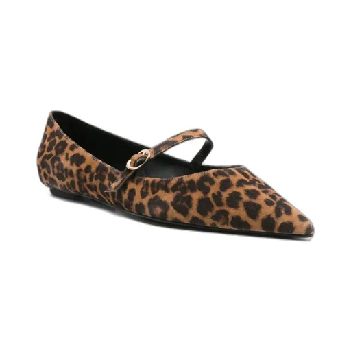 Pointed-Toe Mary Jane Flats